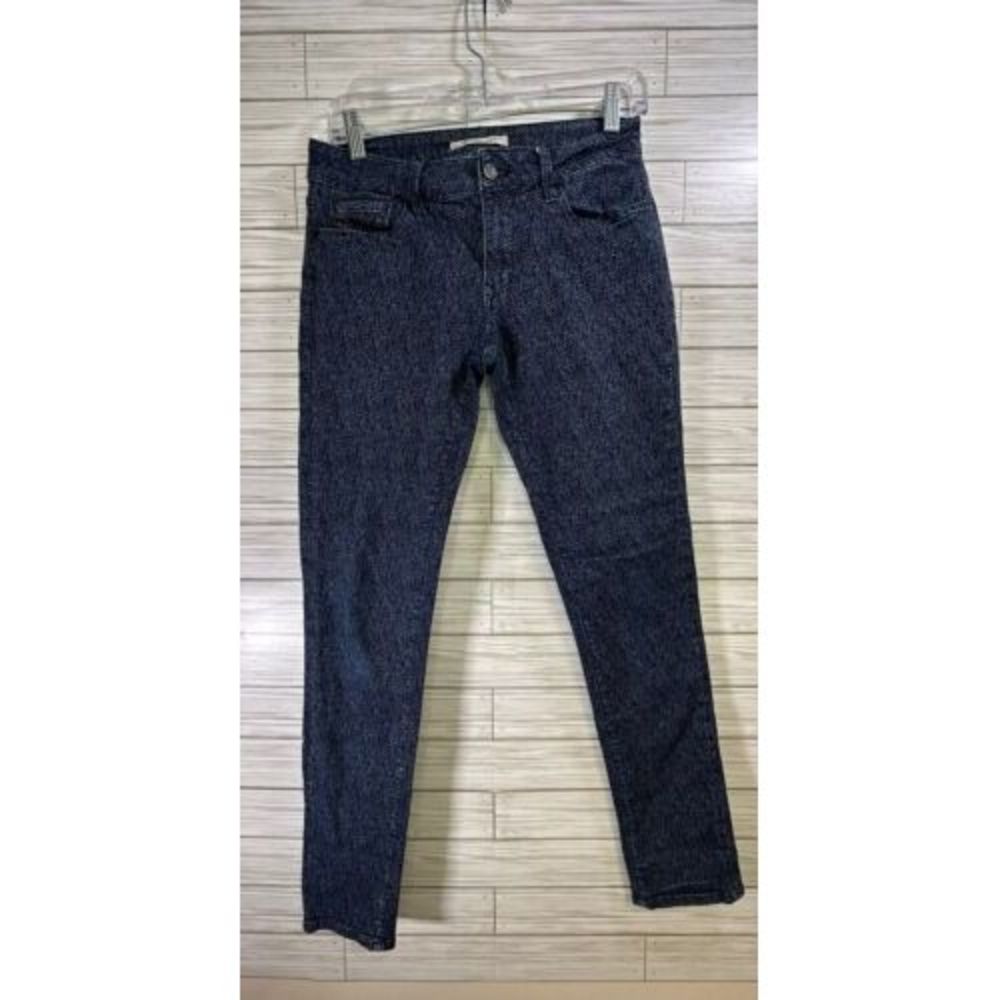 Mavi Alexa Mid-Rise Skinny‎ Herringbone Allover Print Blue Denim Jeans 28/32